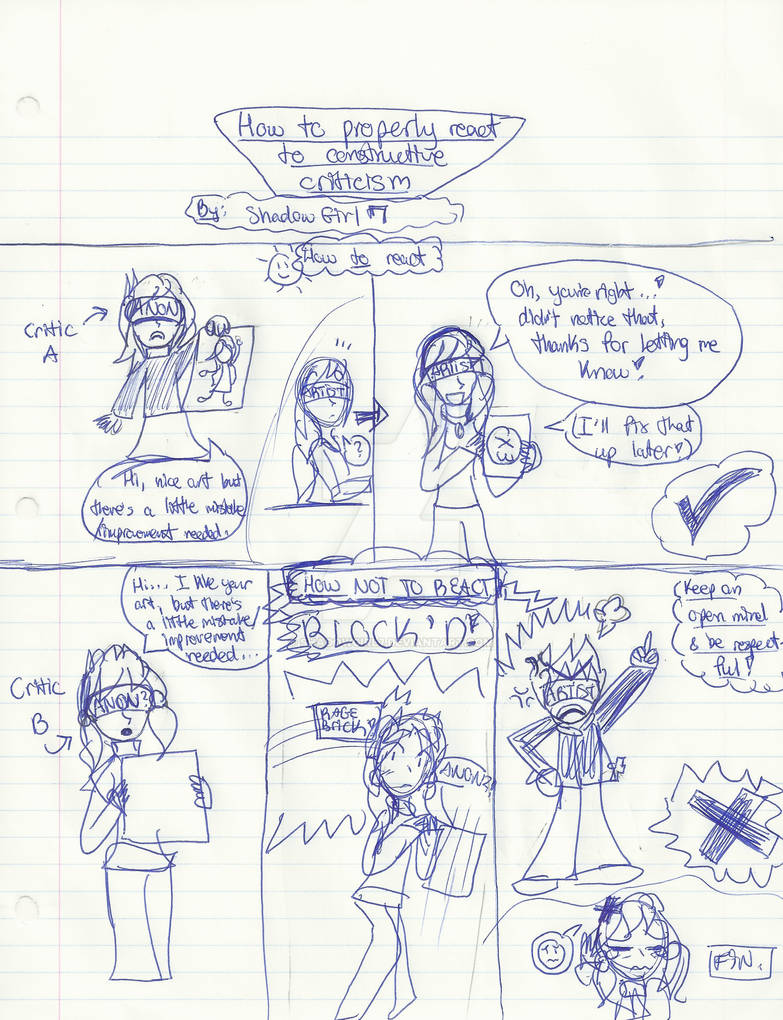 Criticizing Comics Comic on Constructive Criticism by ShadowGirl7 on DeviantArt