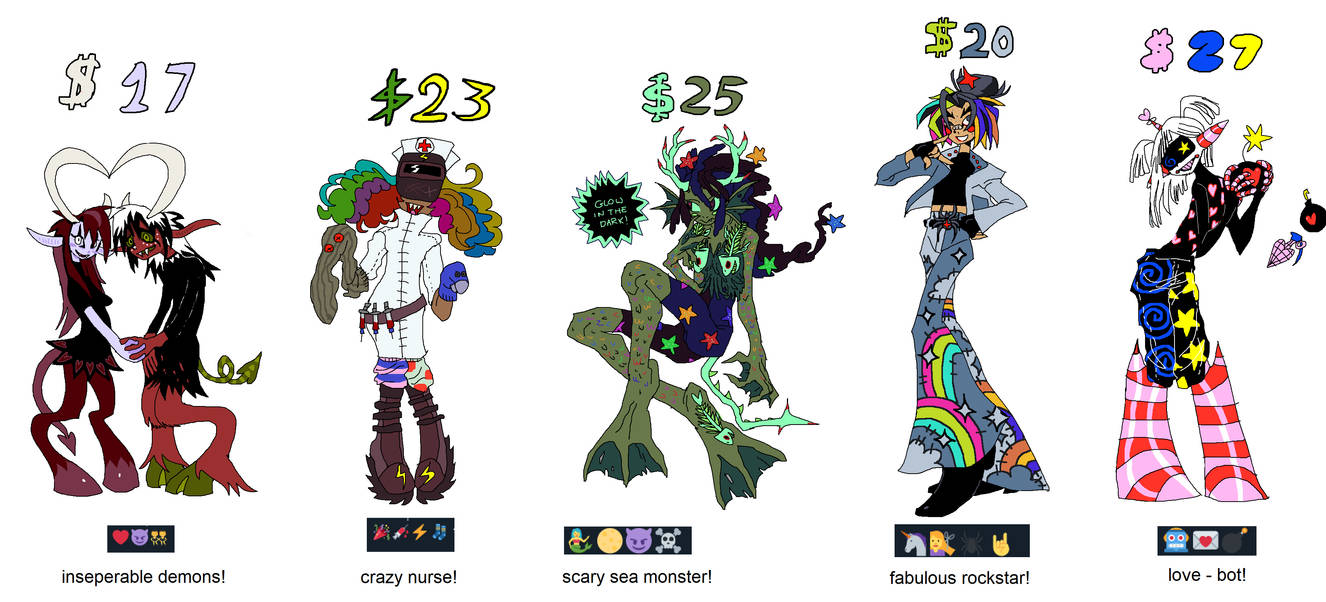 EMOJI ADOPTS!!!!!!!! 3/5 open by byziaczek EMOJI ADOPTS!!!!!!!! 3/5 open by byziaczek