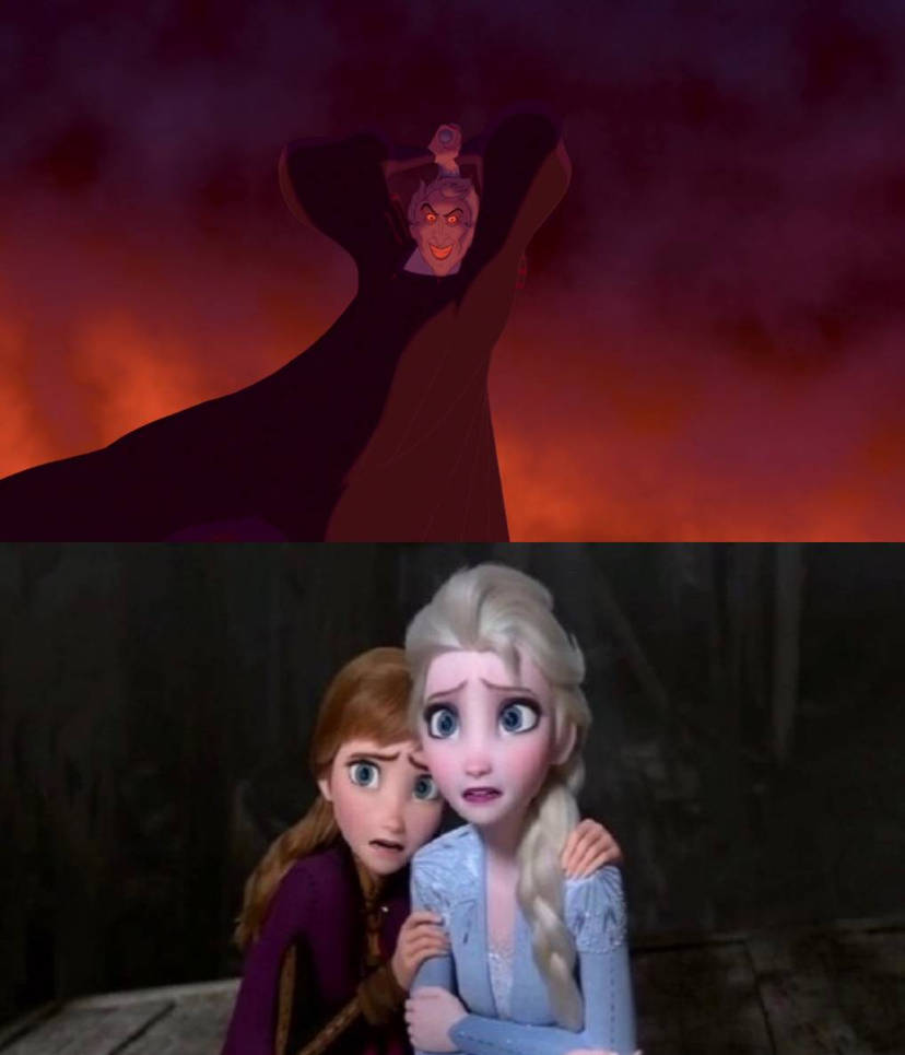 Elsa and Anna are scared by judge Cluade frollo by supergreenboi on ...