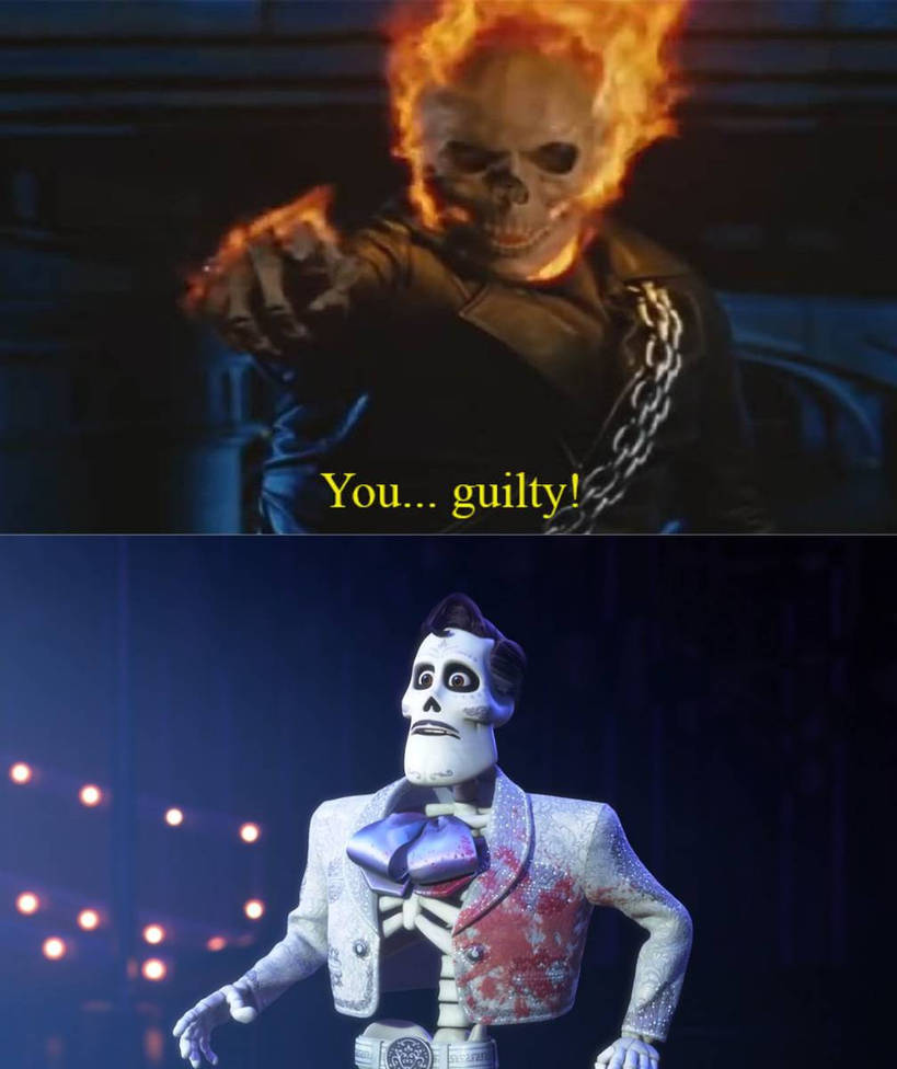 Guilt Riders Ghost rider makes Ernesto de la cruz guilty by supergreenboi on DeviantArt