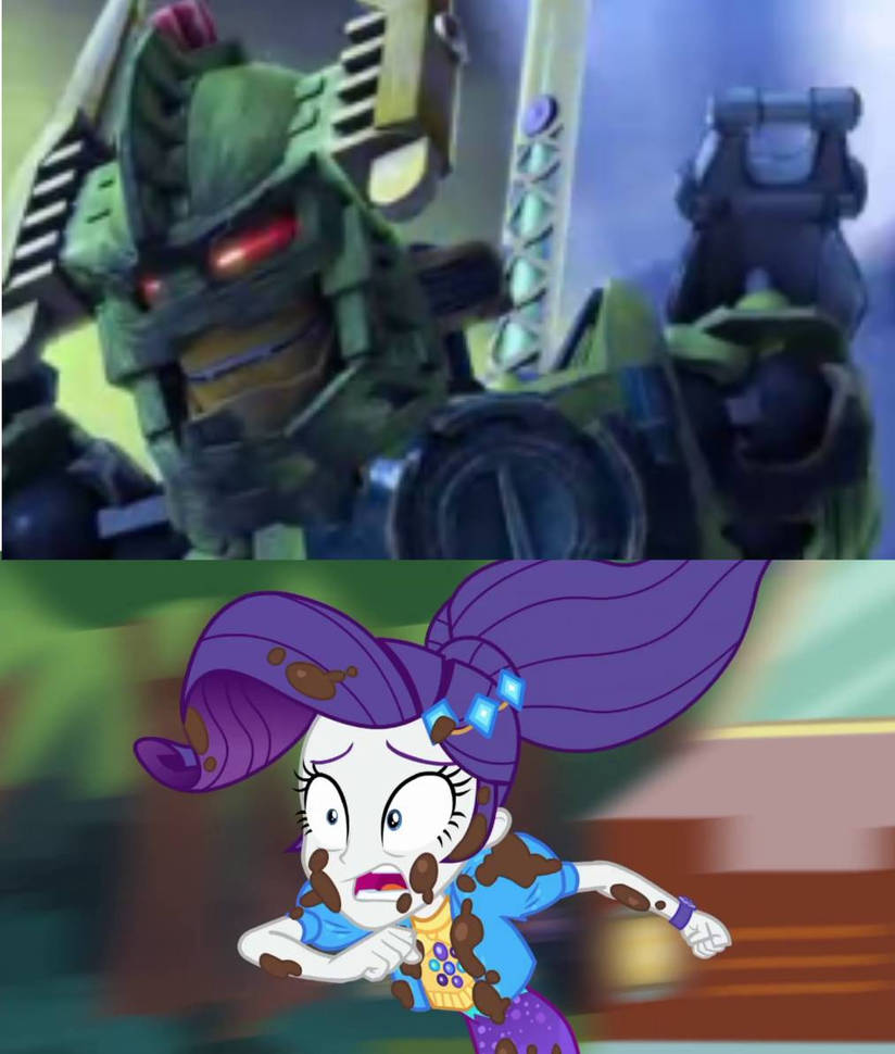 Rarity runs from Speeda Demon by supergreenboi on DeviantArt