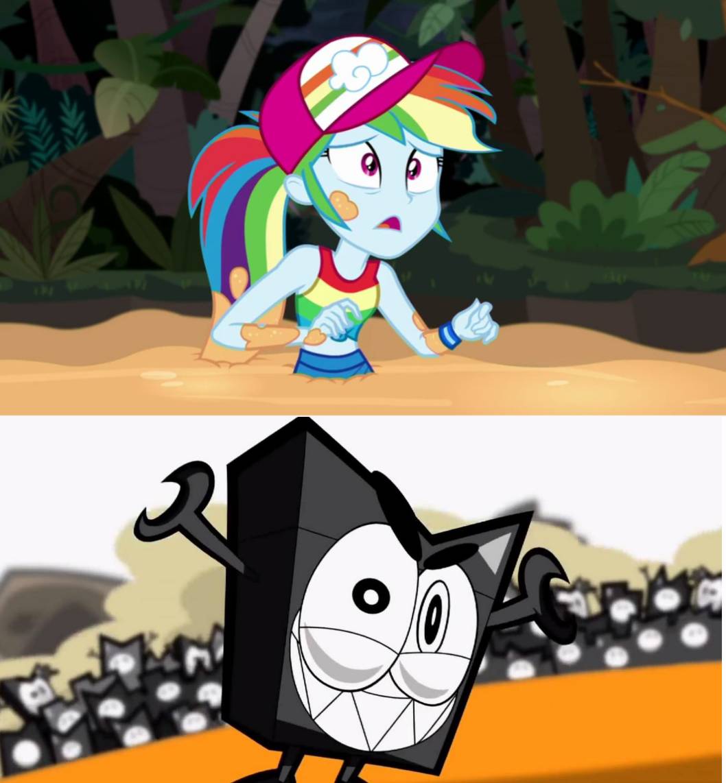 Nixels Human Nixels trap Human Rainbow Dash in Quicksand by supergreenboi on DeviantArt