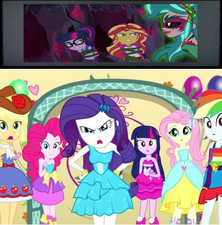 Humane 6 sees Sunset Shimmer and Sci Twi kidnapped by supergreenboi on ...
