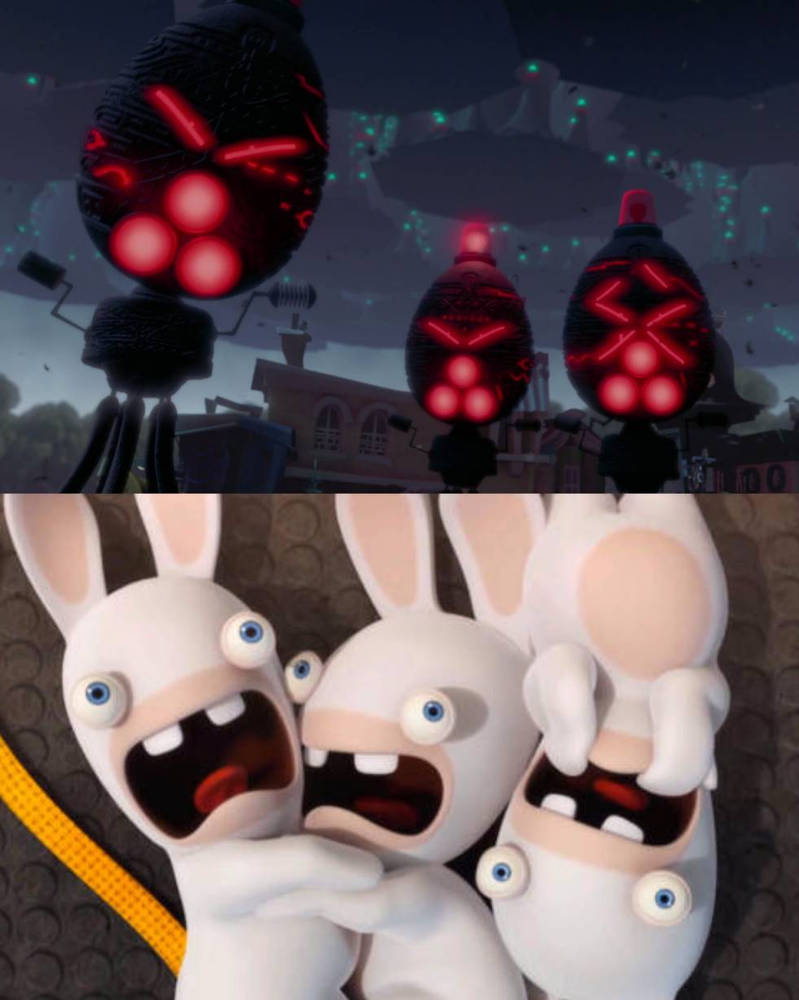 Scary Robot Rabbit The Alien Robots scare Rabbids by supergreenboi on DeviantArt