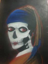 Girl with the skull face