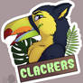 (com) clackers badge