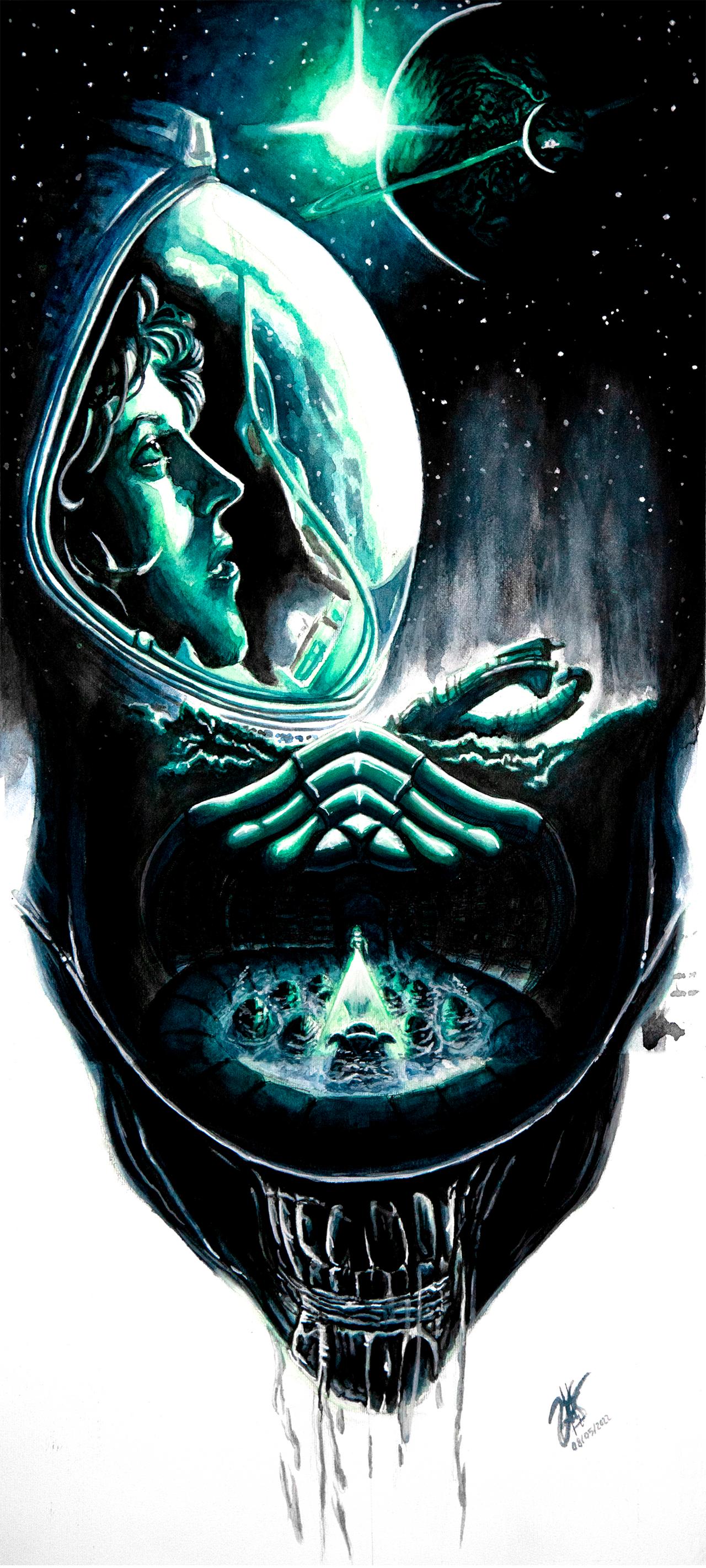 Alien 1979 Movie illustration by skyburk on DeviantArt