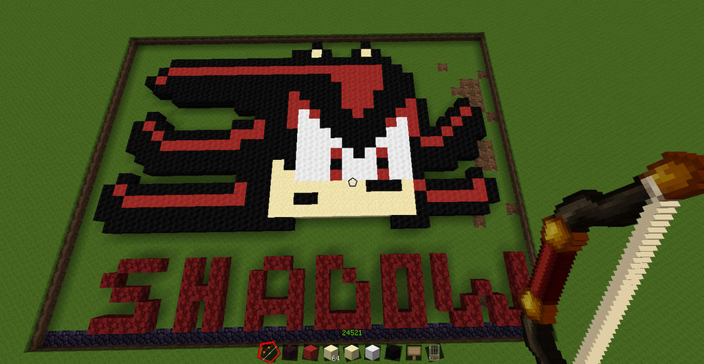 Minecraft My Shadow the Hedgehog Head by UltimateCosmix on DeviantArt