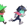 Deltarune - Ralsei, Kris, and Susie