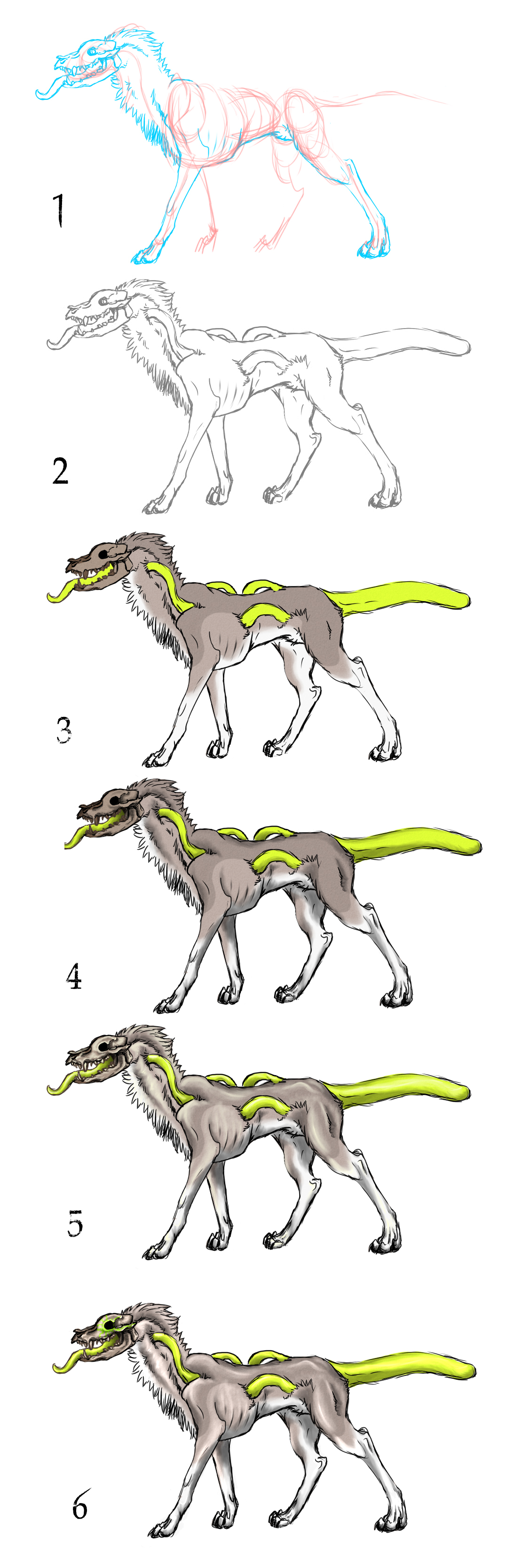 How i draw - steps