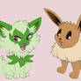 Sprigatito and Eevee