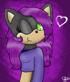 G: Sparkly Purrple Cat