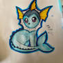 Watercolor practice: Vaporeon 