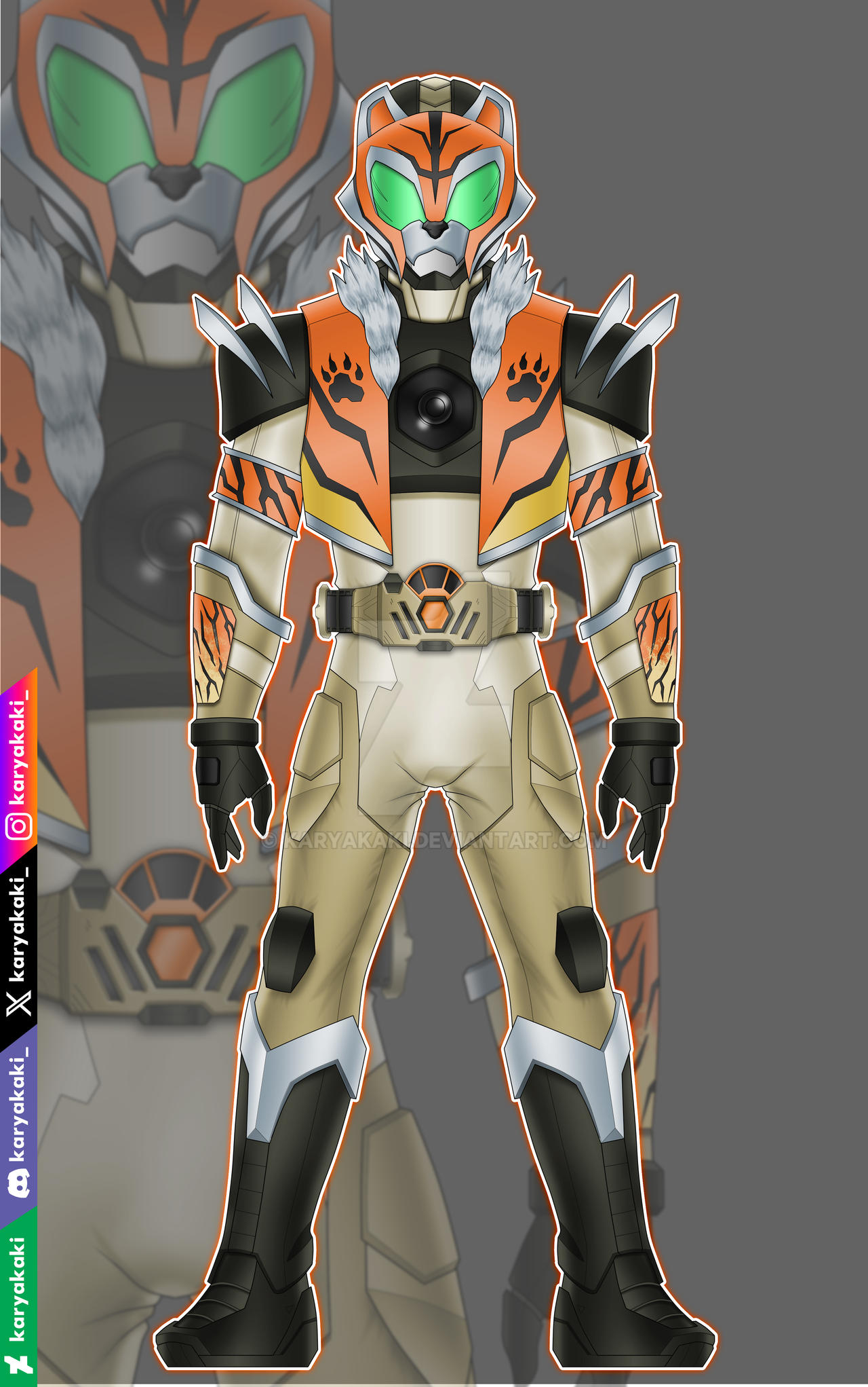Comms : Kamen Rider Safari - Tiger form by karyakaki on DeviantArt