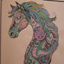 Horse in Pastel Coloring Book