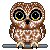 Pixel owl by SillyJonna
