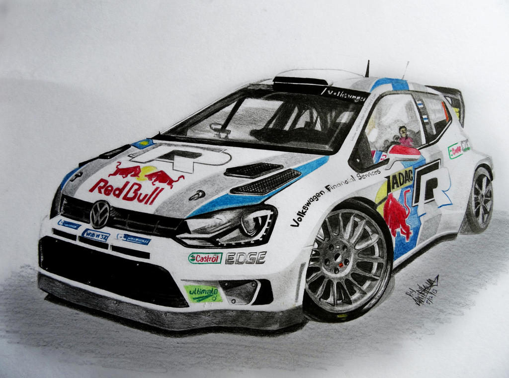 Pencil colour drawing.VW RALLY POLO R by Neveramez on DeviantArt