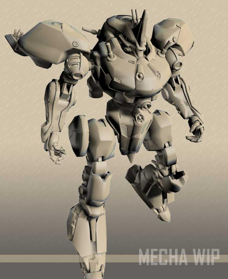 mecha concept wip-2 by 3dsquid on DeviantArt