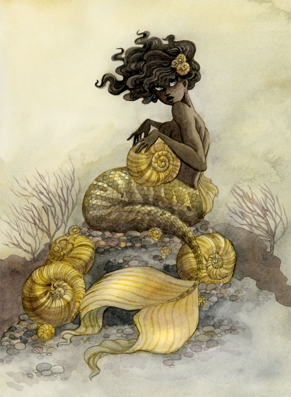 Sea Snail Mermaid by reneenault