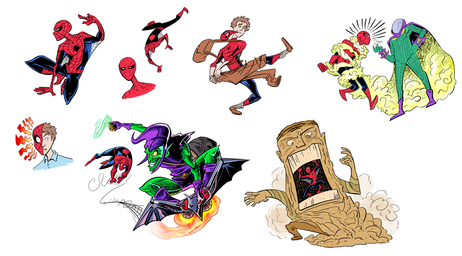 Classic Spider-Man Sketches by Jonny-Aleksey