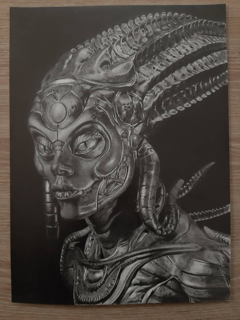 Sil Species hr giger by RuiFradeDrawings on DeviantArt