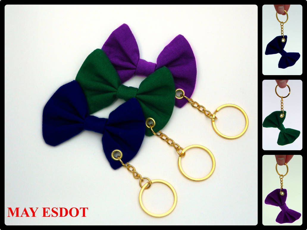 Custom Bow Tie Keychains: Dark Blue, Green, Purple by MayEsdot on ...