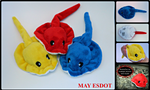 Pocket Plush Stingrays: Primary Colors (FOR SALE) by MayEsdot