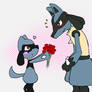 Lucario and Riolu