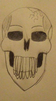 Long Skull Drawing