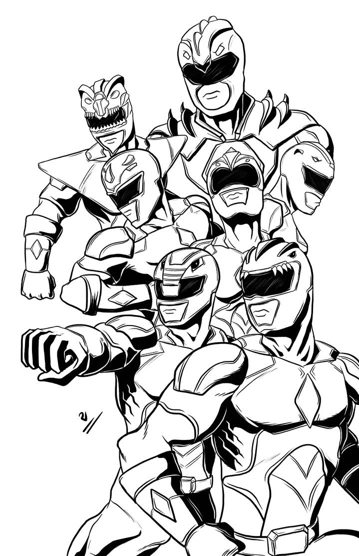 Power Ranger Line Power Rangers (Ink and Line Art) by dharmamonetra on DeviantArt