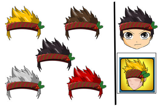 Ninja saga chibi hair style for app