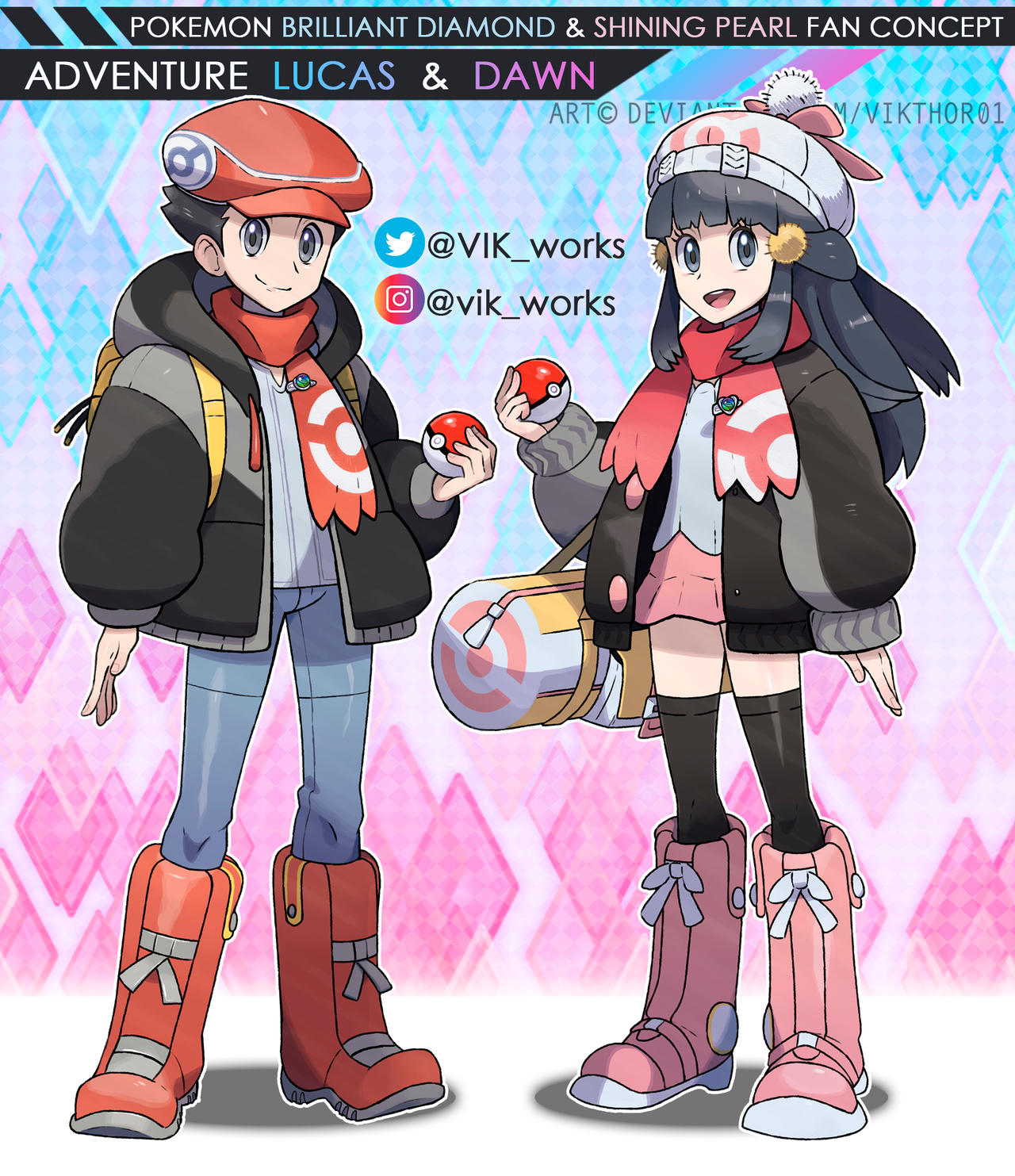 Pokémon Brilliant Diamond & Shining Pearl - Pokémon Trainer Dawn & Lucas