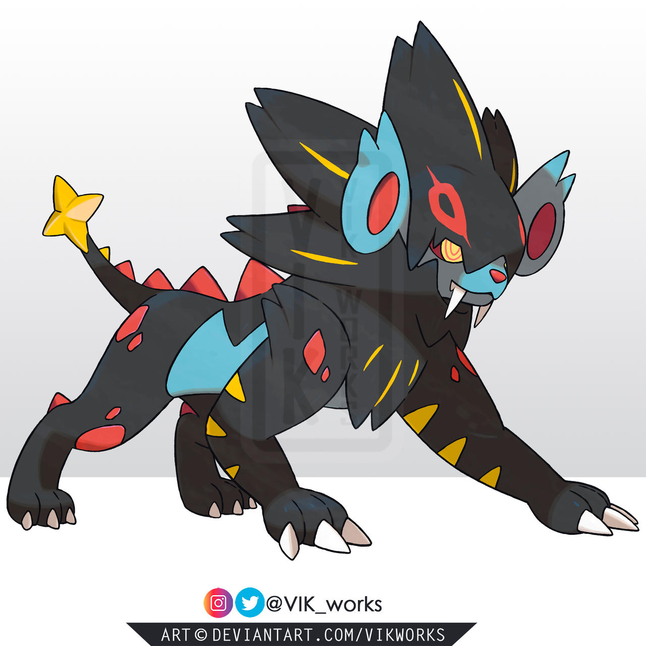 Ray Fakemon Pokemon Luxray paradox variant by VIKworks on DeviantArt