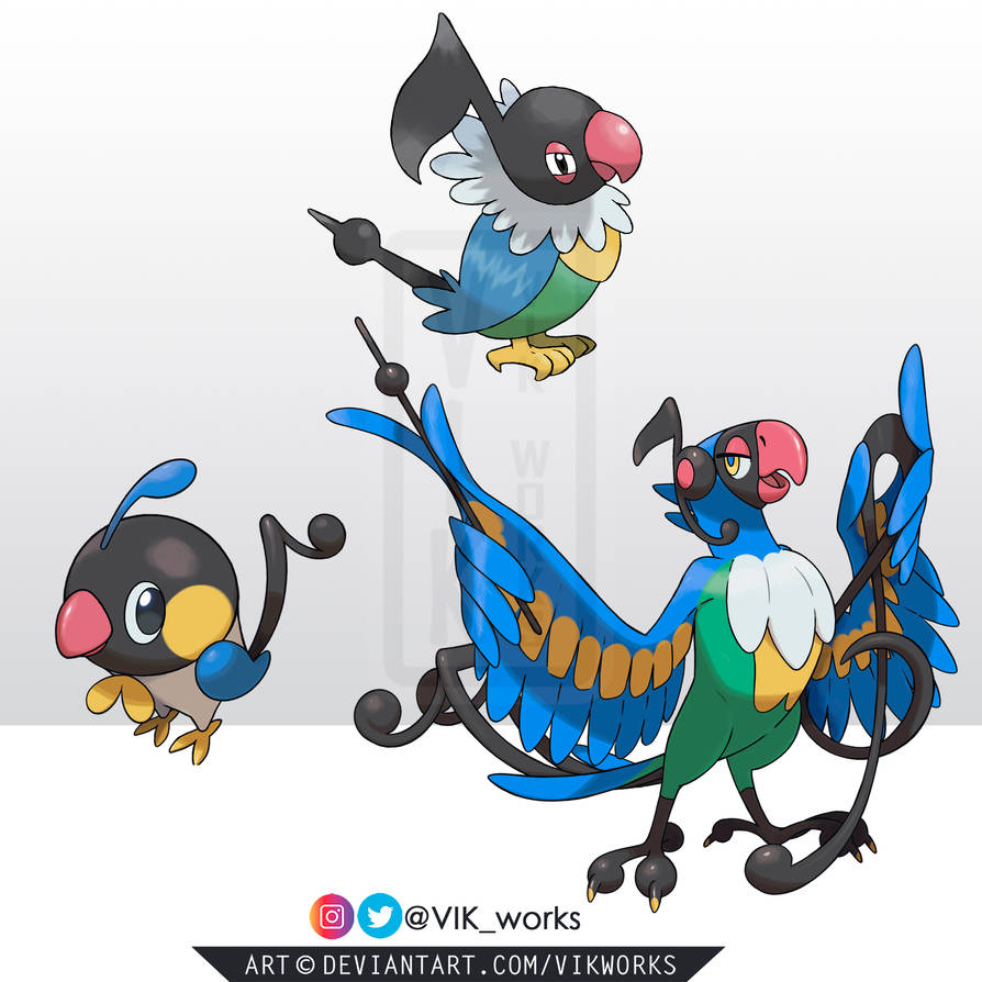 Chatot Evolution Path Pokemon Chatot Evolution Regional Variant by VIKworks on DeviantArt