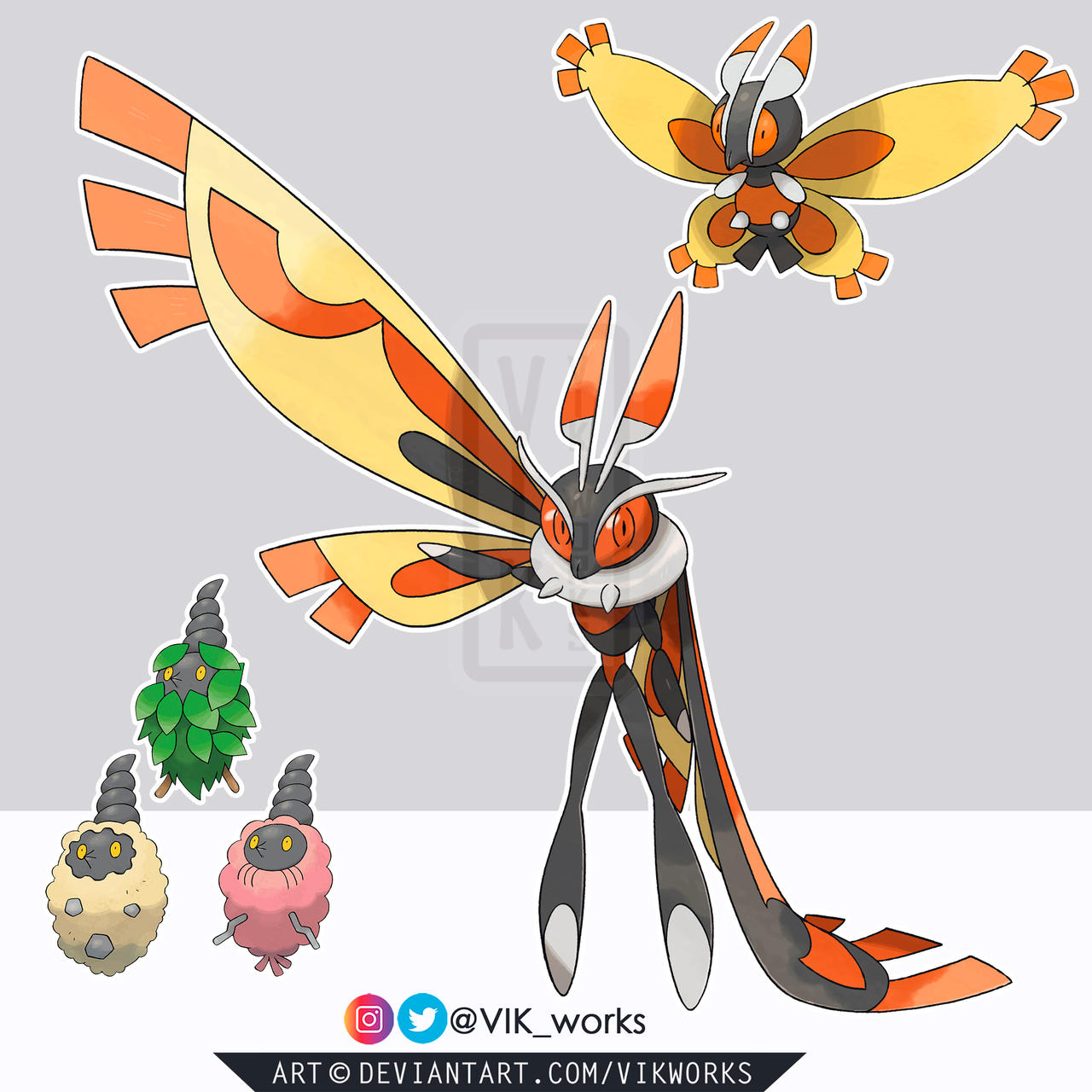 Pokemon Mothim Regional Variant Mothman Evolution by VIKworks on DeviantArt