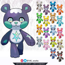 Pokemon Terastal Care Bear indigo disk