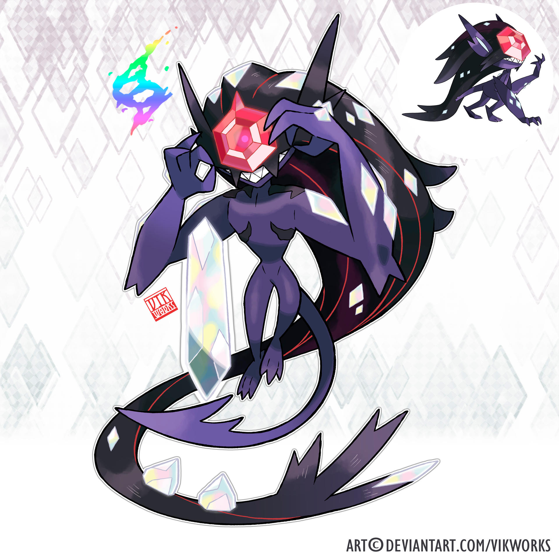 Pokemon Mega Sableye Evolution by VIKworks on DeviantArt