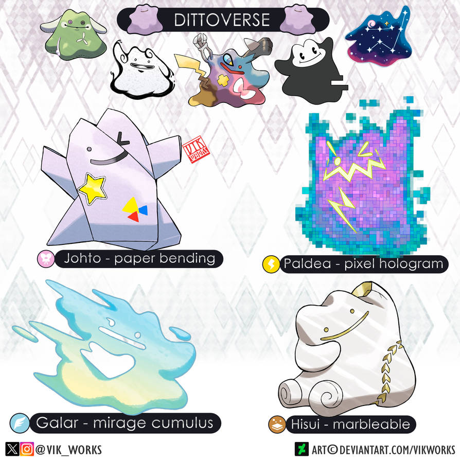 Pokemon Ditto Regional Variant Dittoverse by VIKworks on DeviantArt