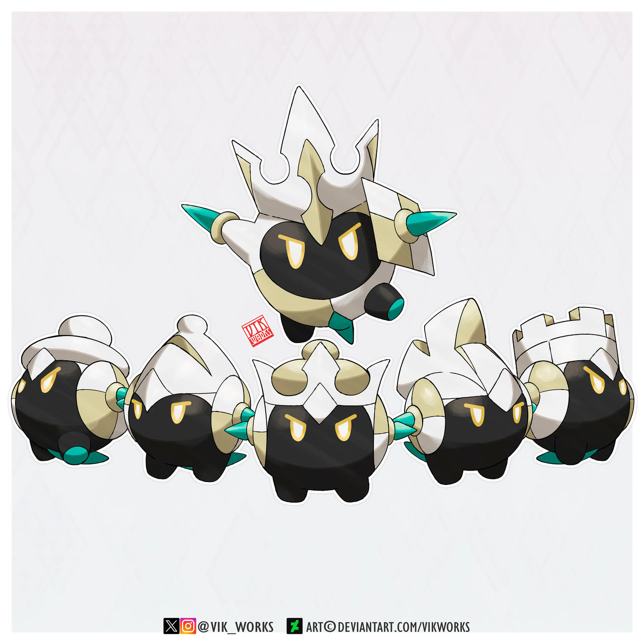 Falinks Ropa Pokemon Falinks Regional Variant by VIKworks on DeviantArt
