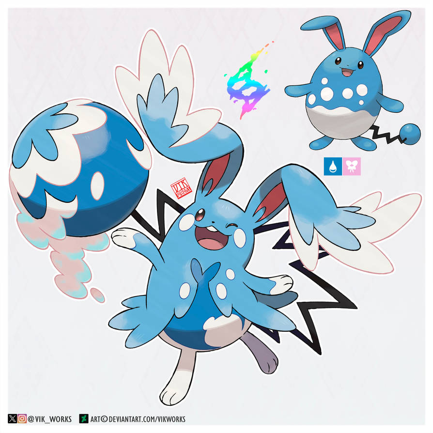Azumarill Mega Evolution Pokemon Mega Azumarill by VIKworks on DeviantArt