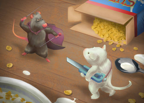 Remy vs Stuart Little - Breakfast battle