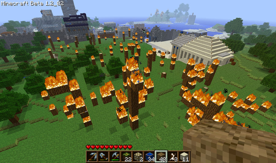 Dramatic Minecraft Fire Forest fire in minecraft by Lord-Raken on DeviantArt