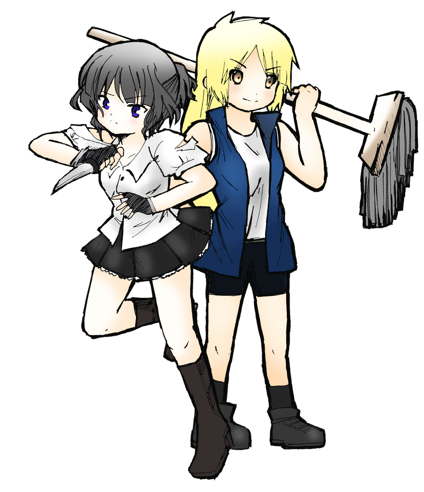 nadeshiko and hikari colored by 0Jichan on DeviantArt