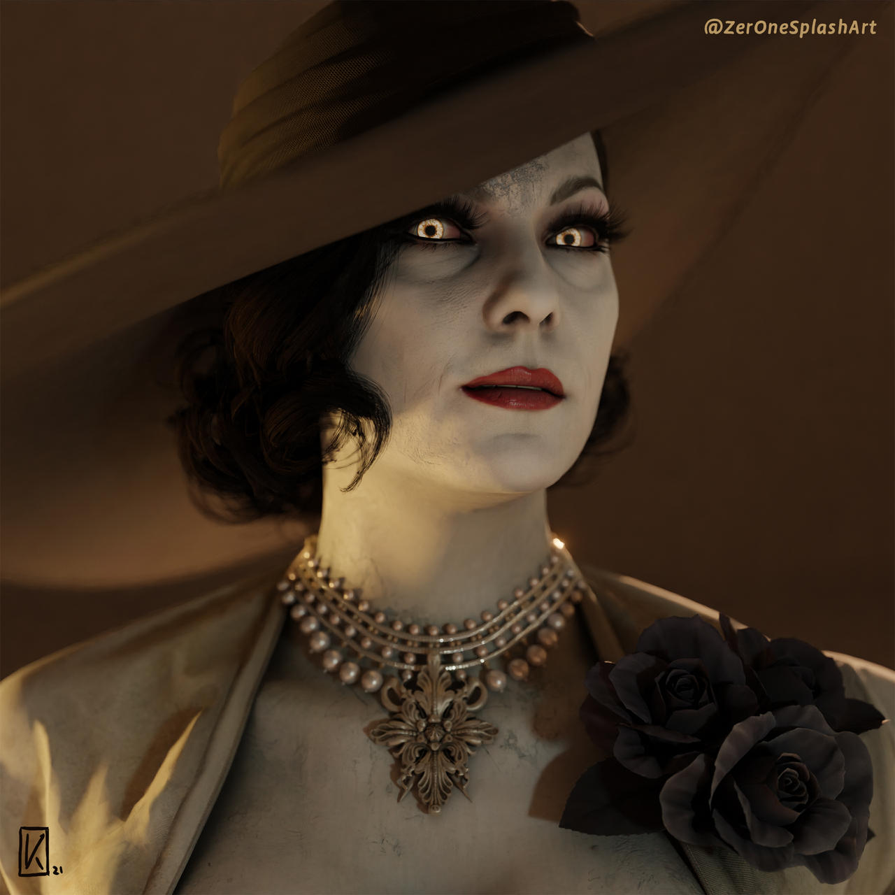 Lady Dimitrescu by ZerOneSplashArt on DeviantArt