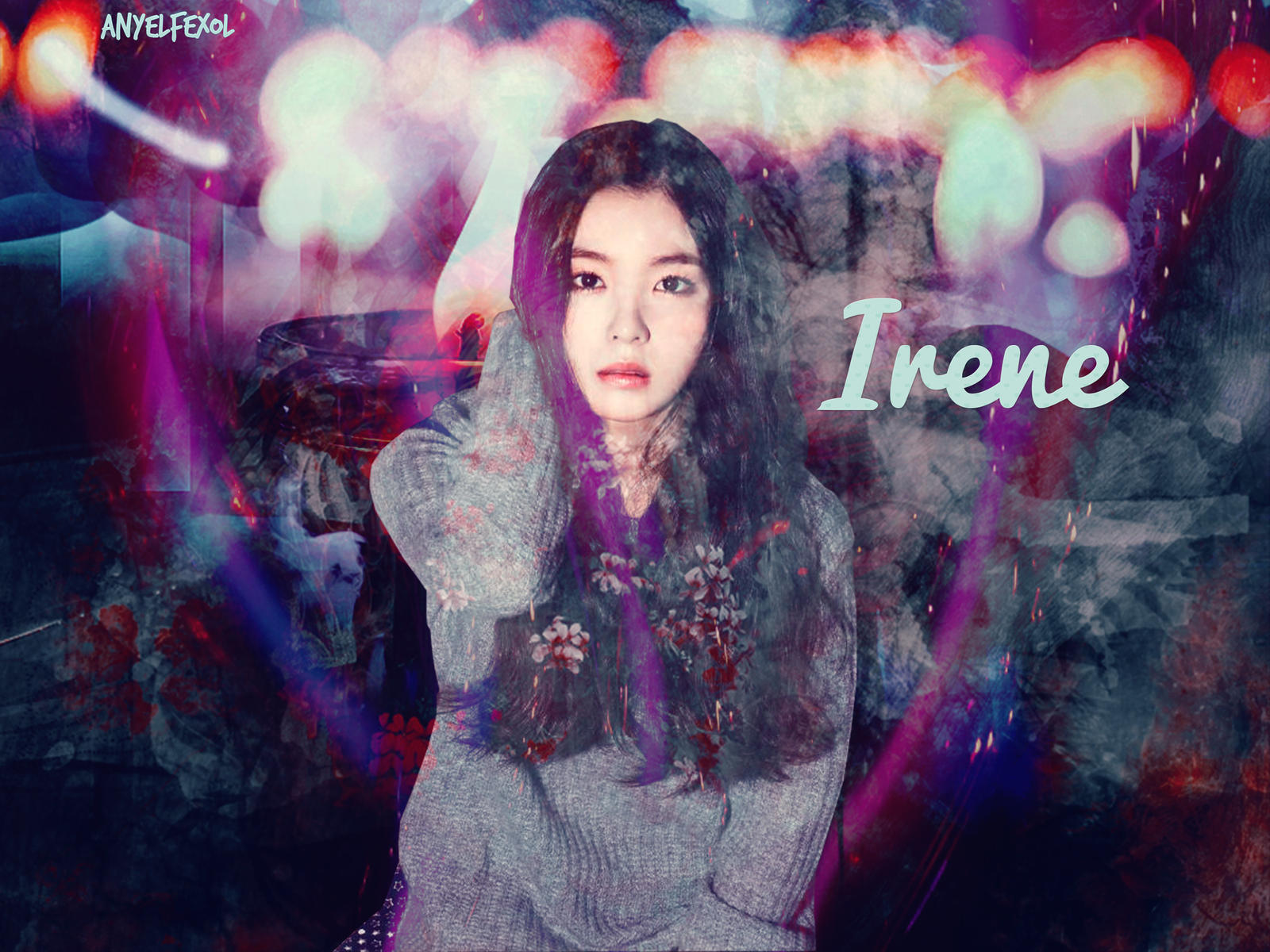 Irene red velvet wallpaper