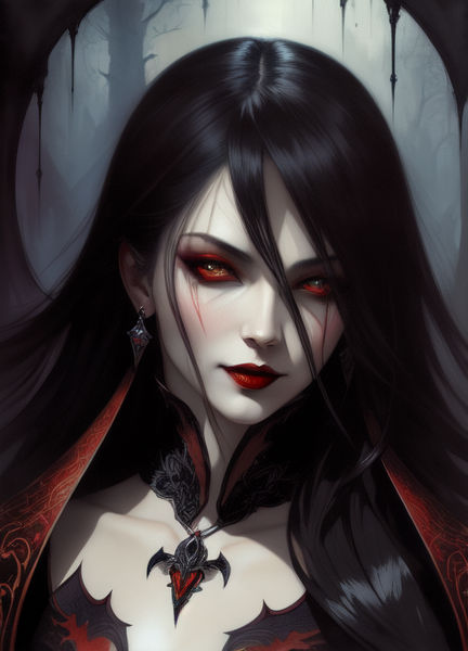 A beautiful female vampire by ArtemisFoxy on DeviantArt