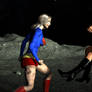 Supergirl triumphs and knocks Nucleargirl away