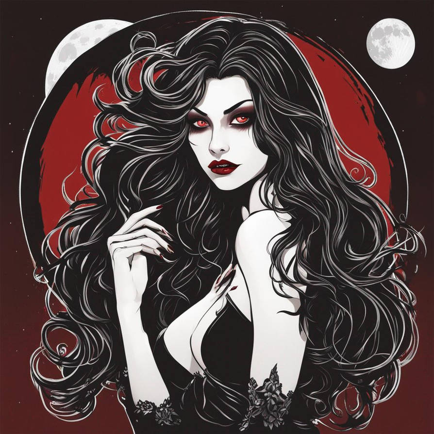 Vampir in Black and Red