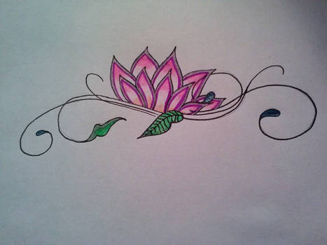 Floral tattoo design