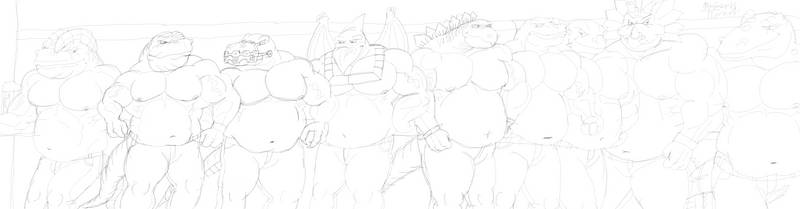 Commission Extreme Beer-gut Dinosaurs And Raptors